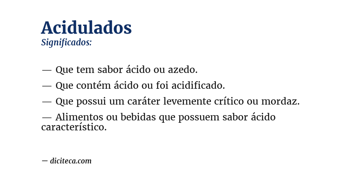 Significado de acidulados