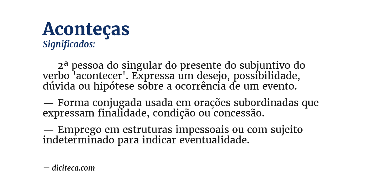Significado de aconteças