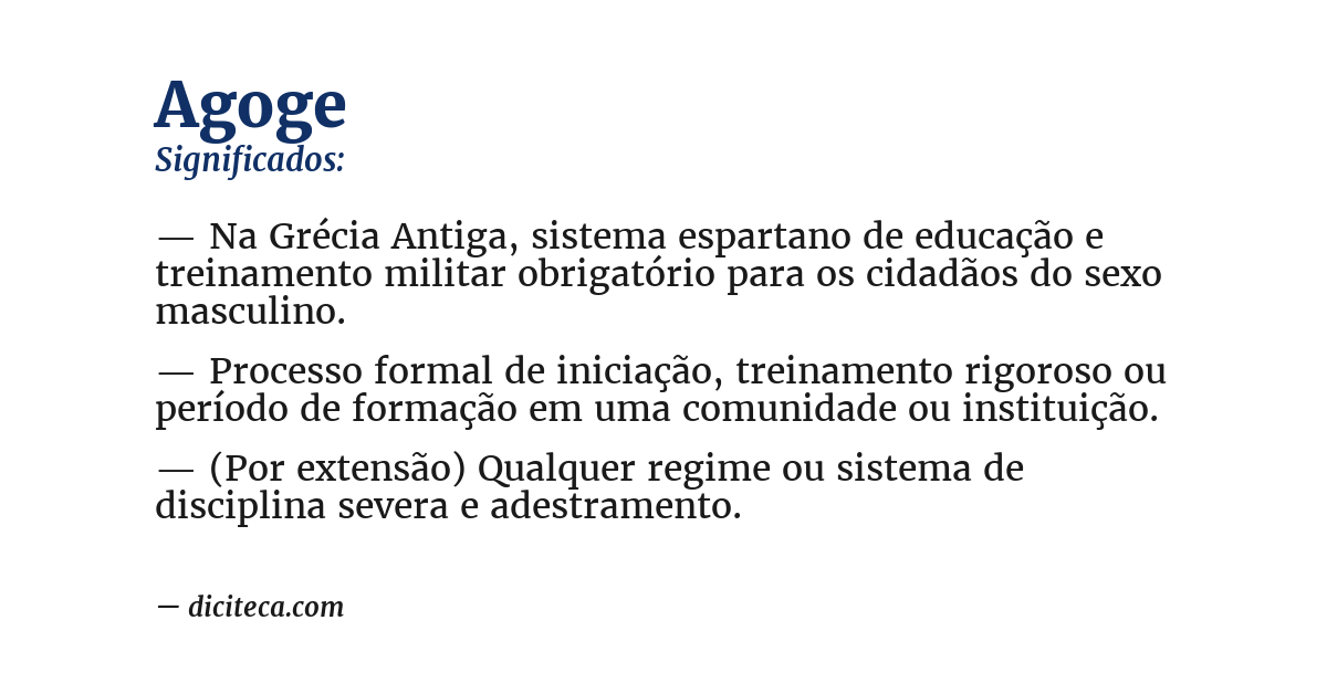 Significado de agoge