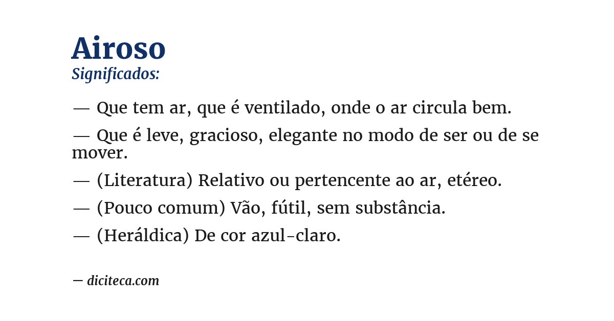 Significado de airoso