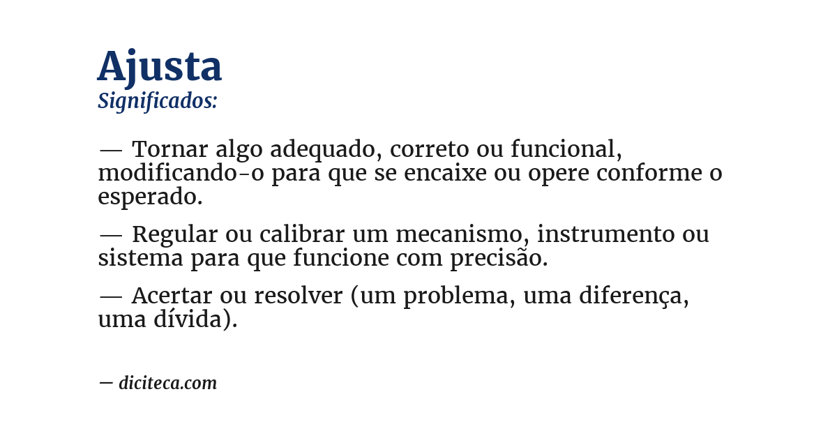Significado de ajusta