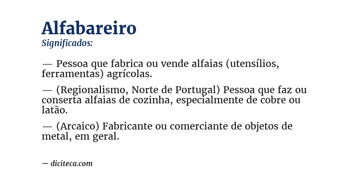 Significado de alfabareiro