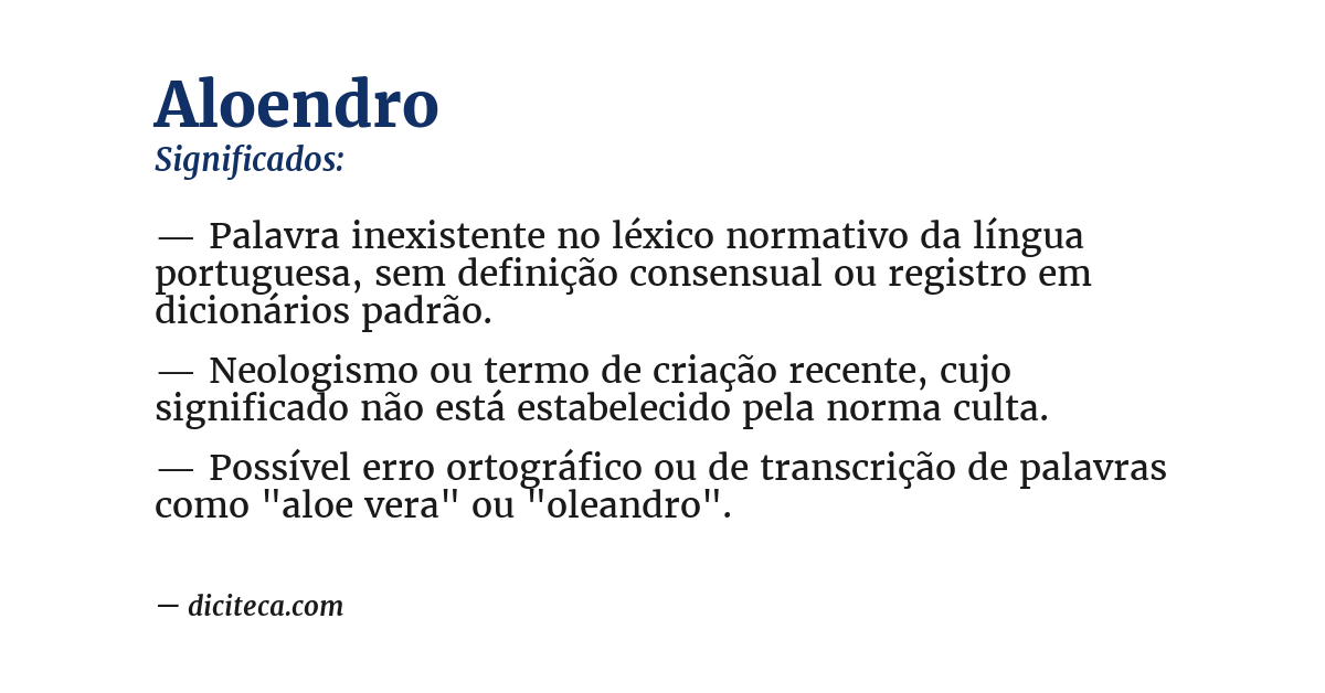 Significado de aloendro