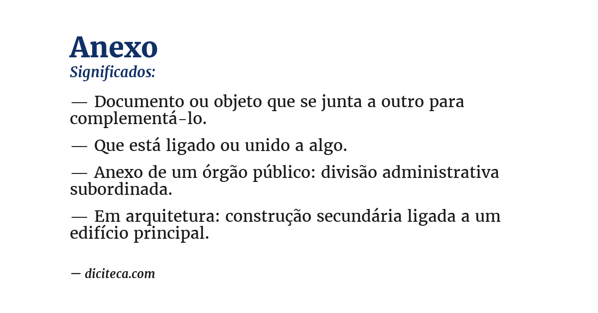 Significado de anexo