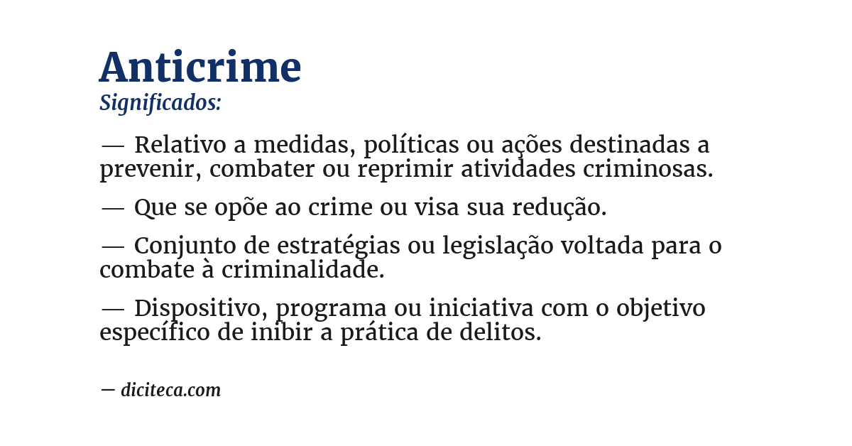 Significado de anticrime