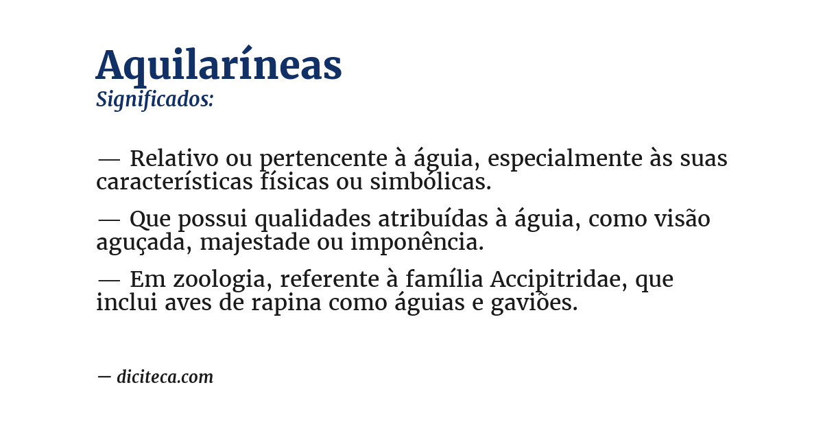Significado de aquilaríneas