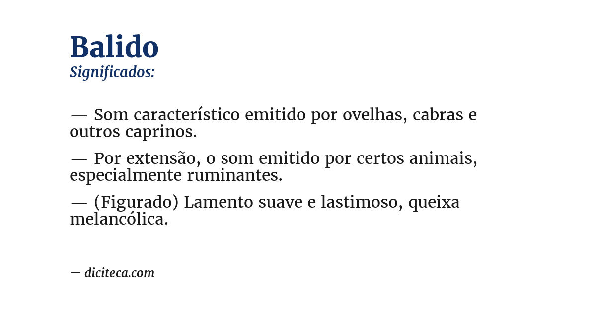 Significado de balido