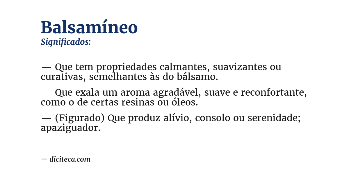 Significado de balsamíneo