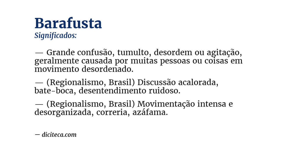 Significado de barafusta
