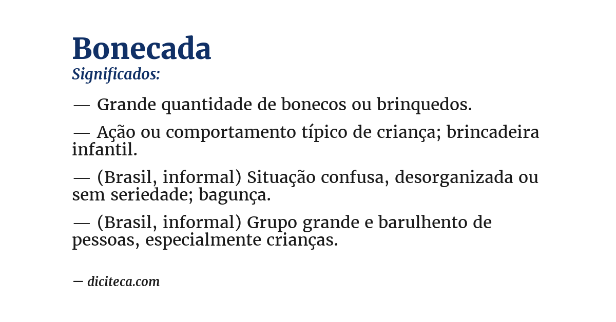 Significado de bonecada