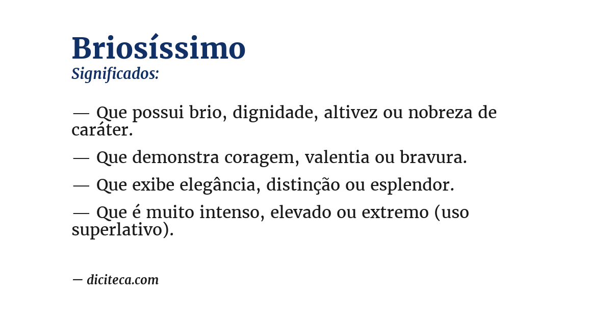Significado de briosíssimo