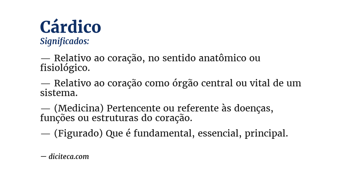 Significado de cárdico
