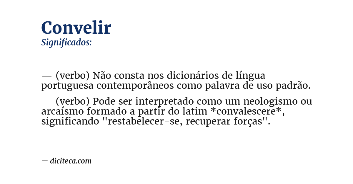 Significado de convelir
