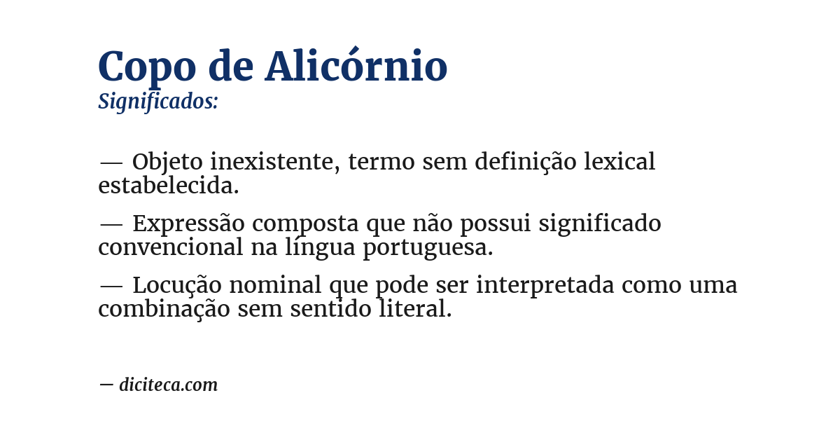 Significado de copo de alicórnio