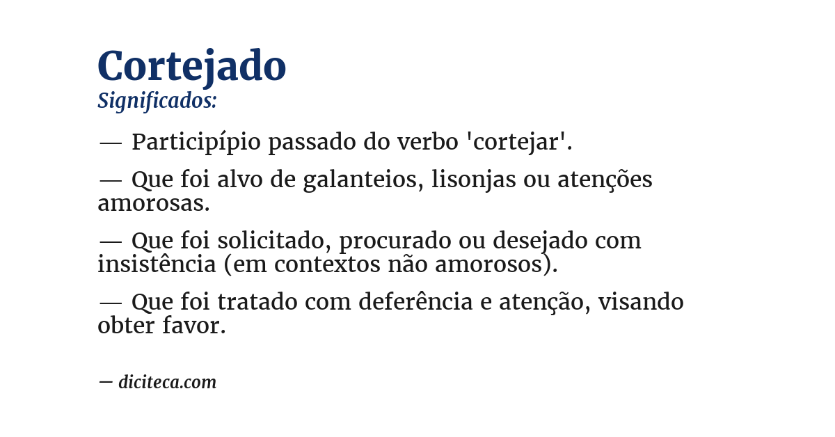 Significado de cortejado