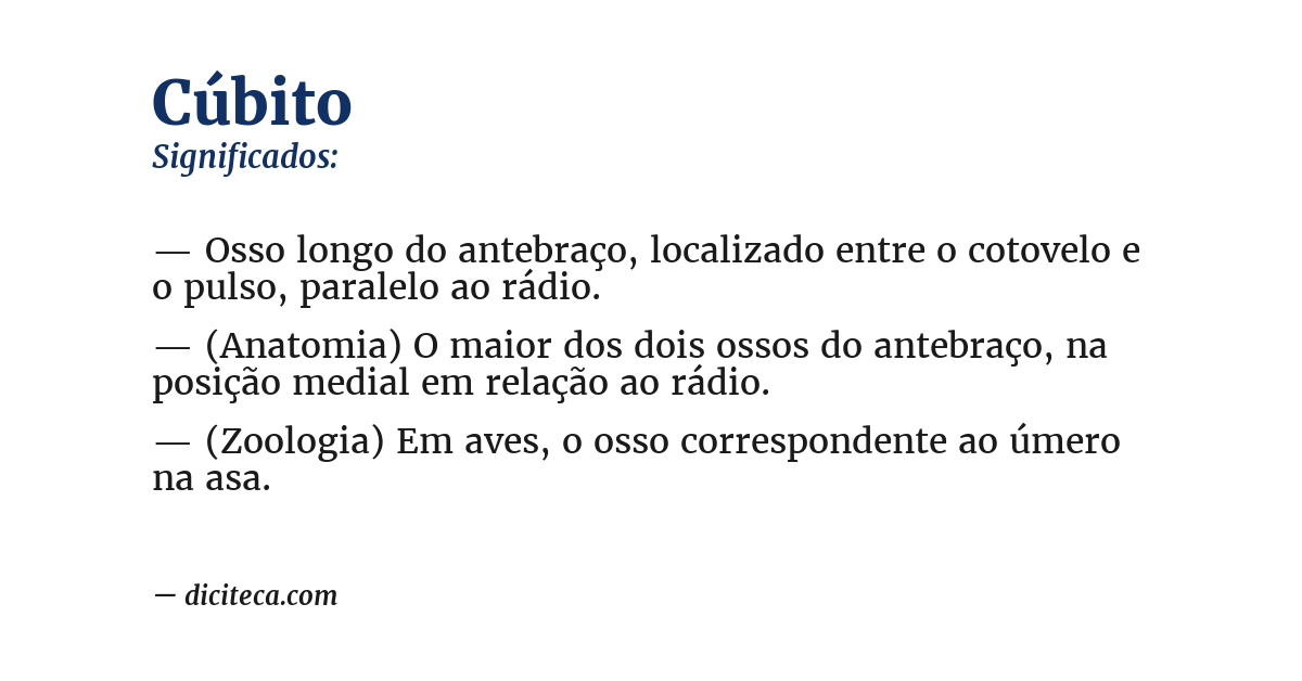 Significado de cúbito
