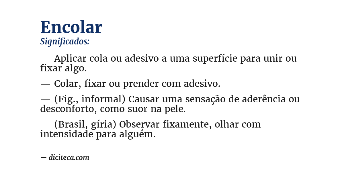 Significado de encolar