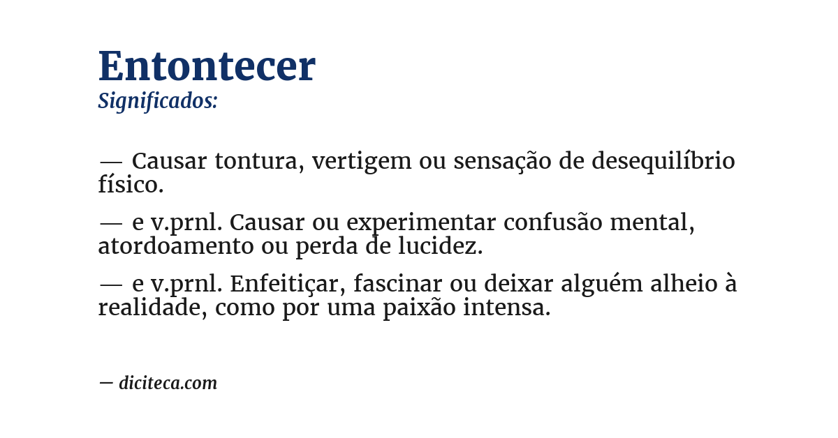 Significado de entontecer