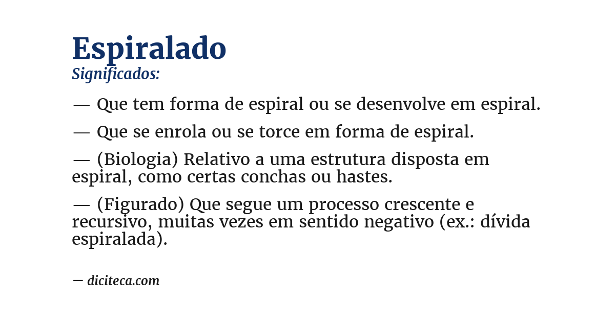 Significado de espiralado