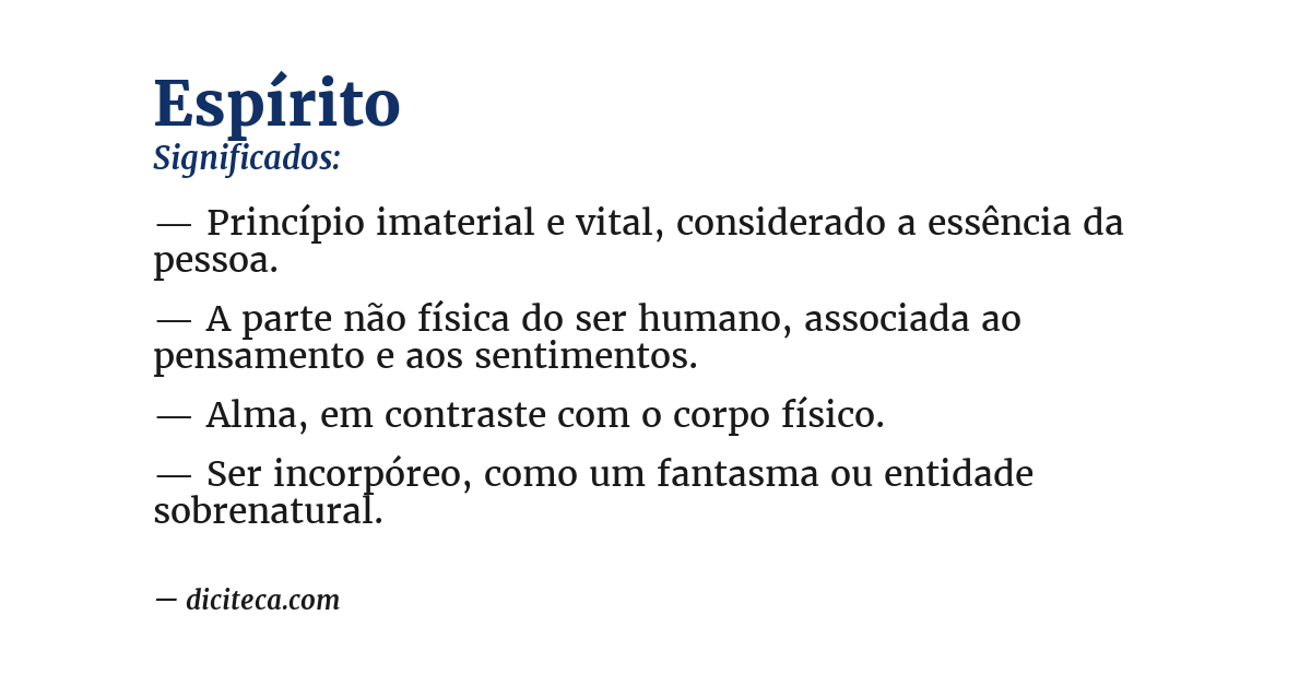 Significado de espírito