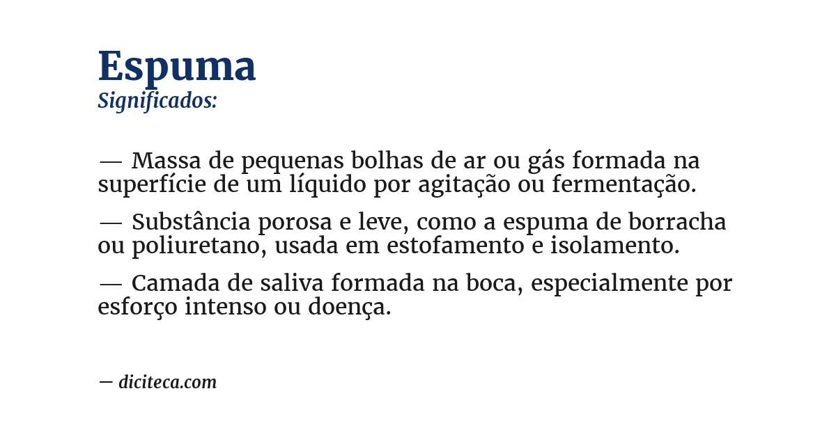 Significado de espuma