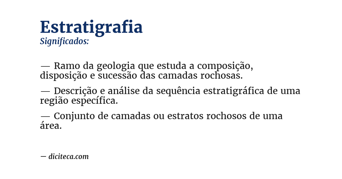 Significado de estratigrafia