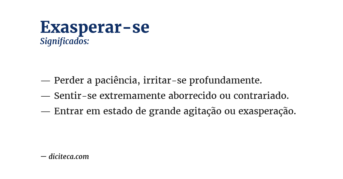 Significado de exasperar-se