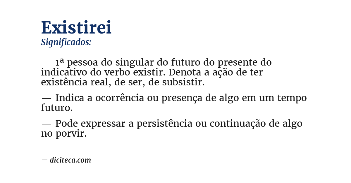 Significado de existirei