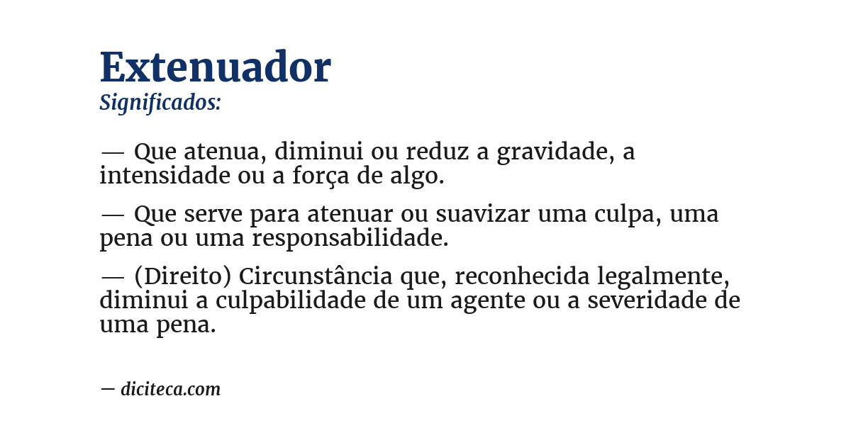 Significado de extenuador