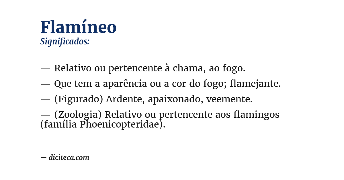 Significado de flamíneo