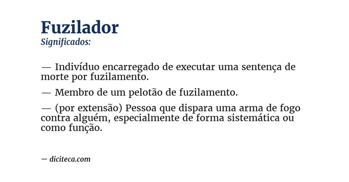 Significado de fuzilador