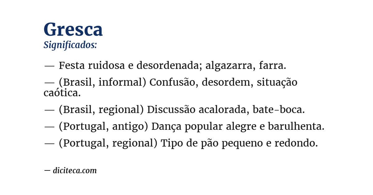 Significado de gresca
