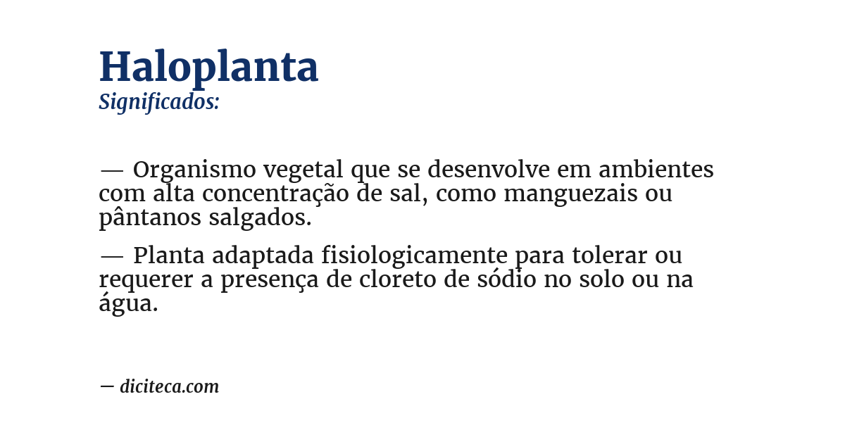 Significado de haloplanta