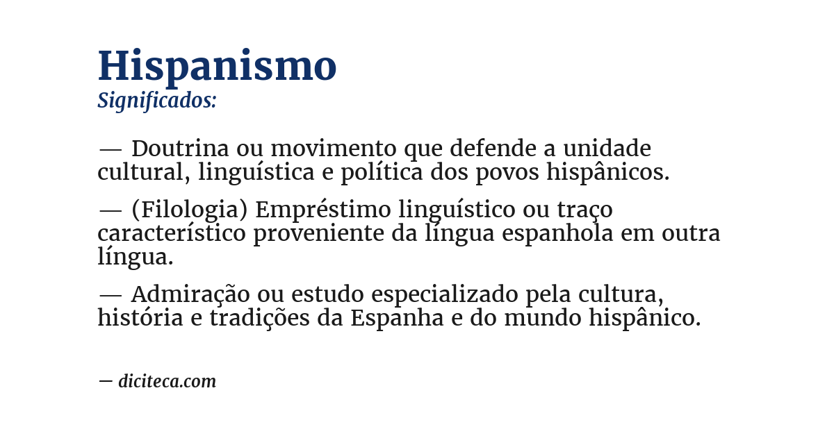 Significado de hispanismo