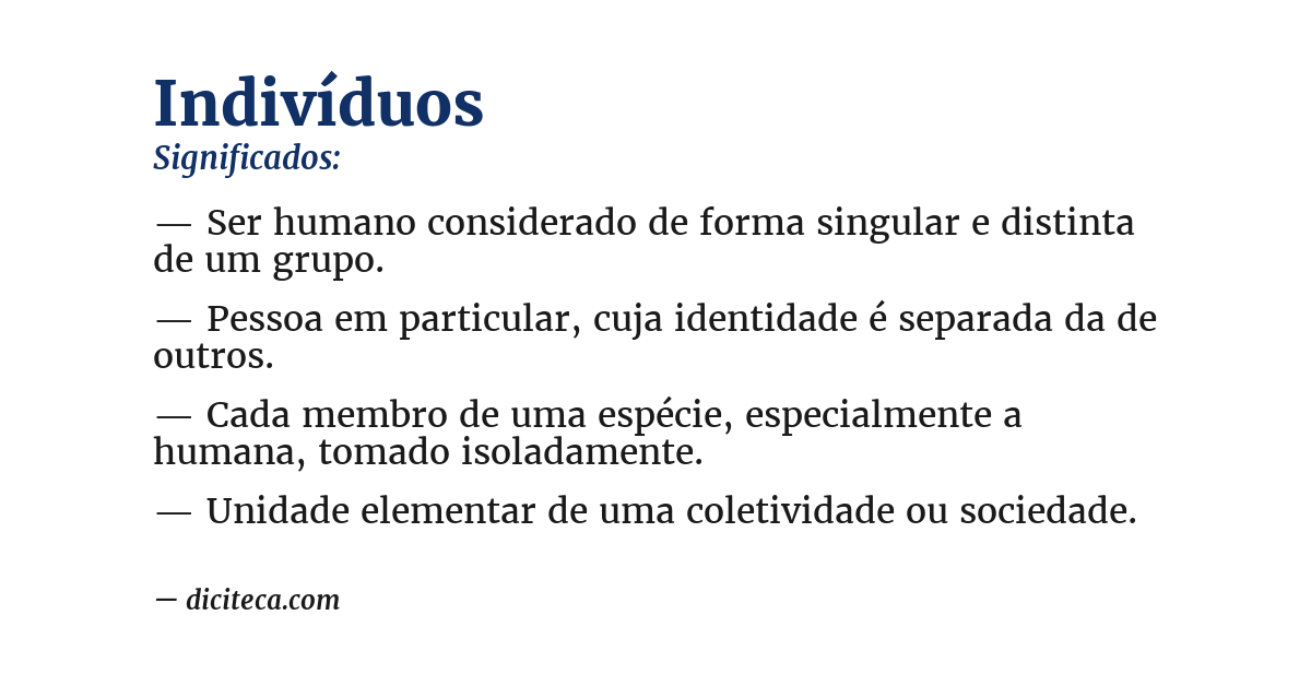 Significado de indivíduos