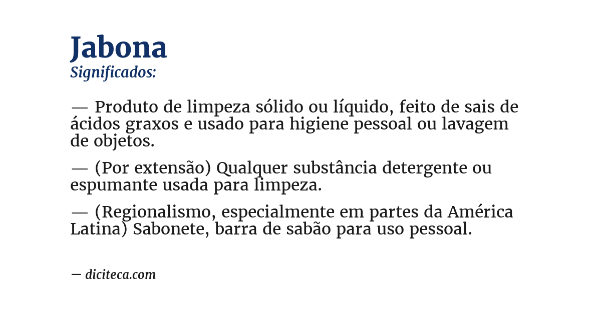 Significado de jabona