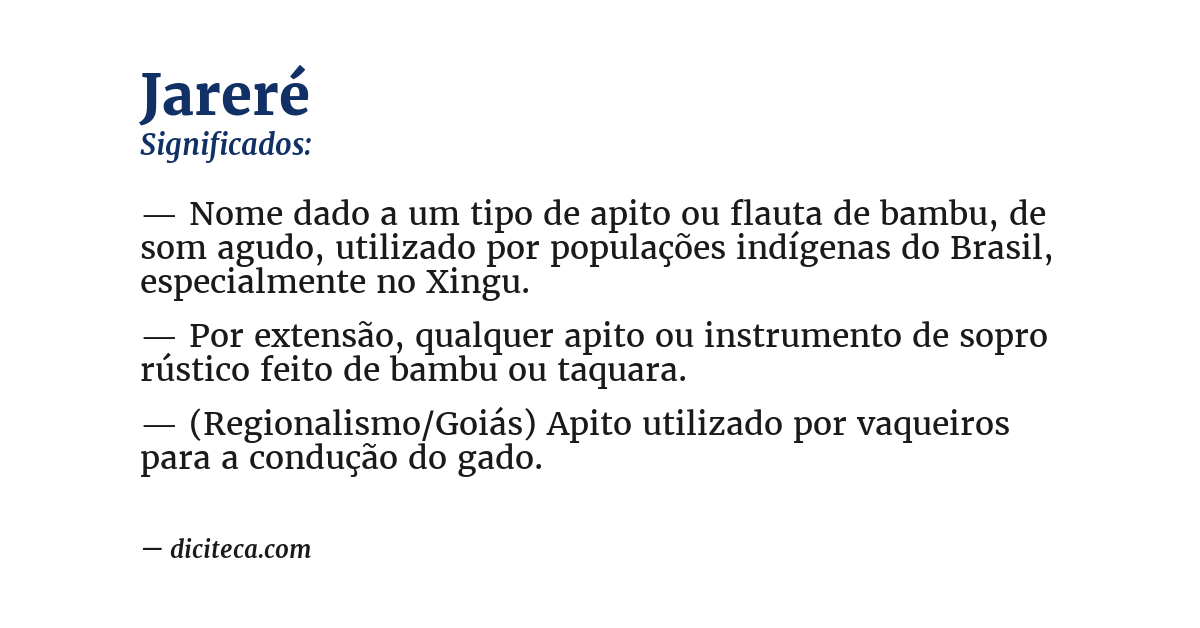 Significado de jareré