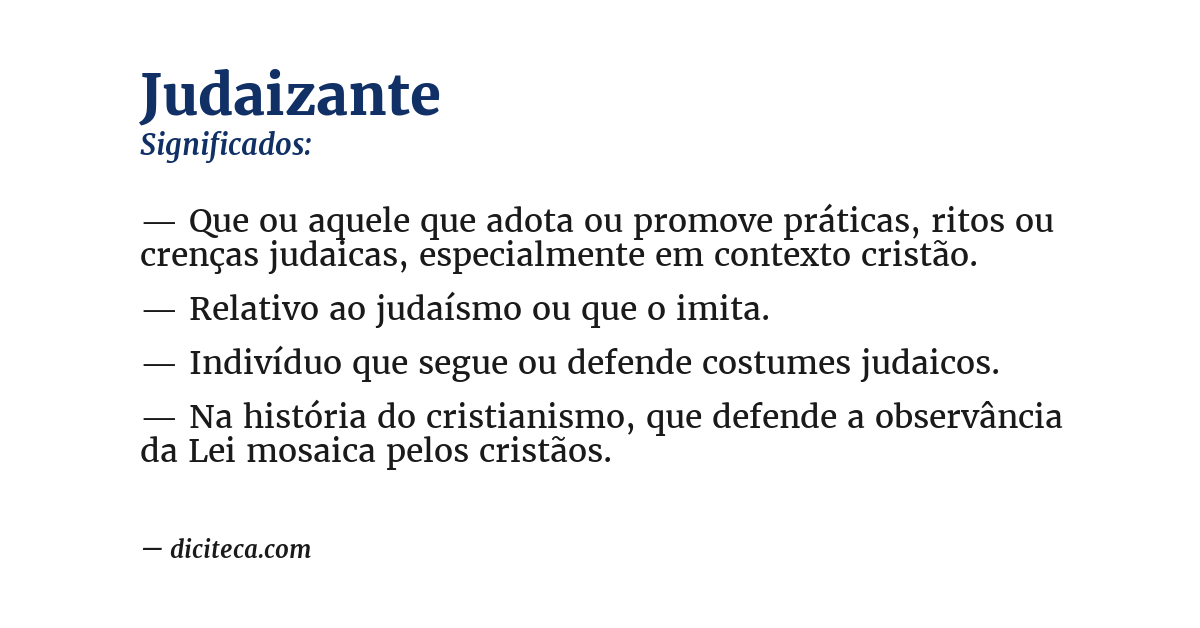 Significado de judaizante