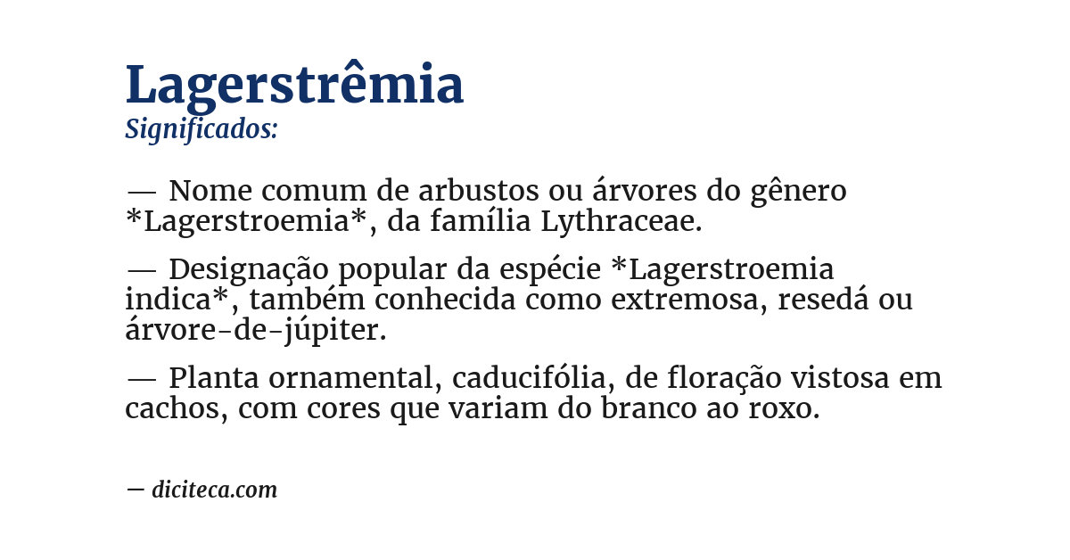 Significado de lagerstrêmia