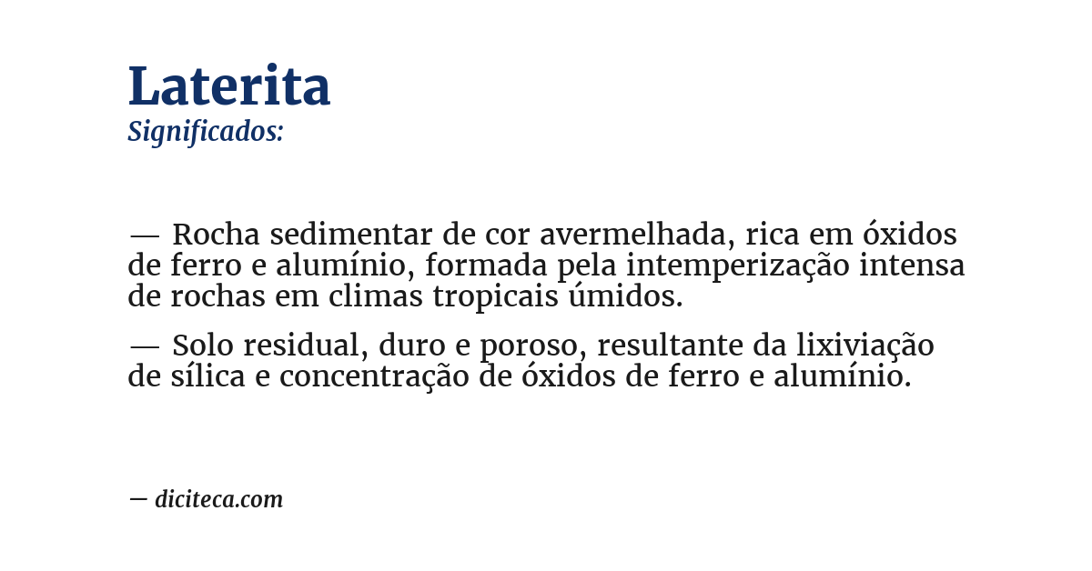 Significado de laterita