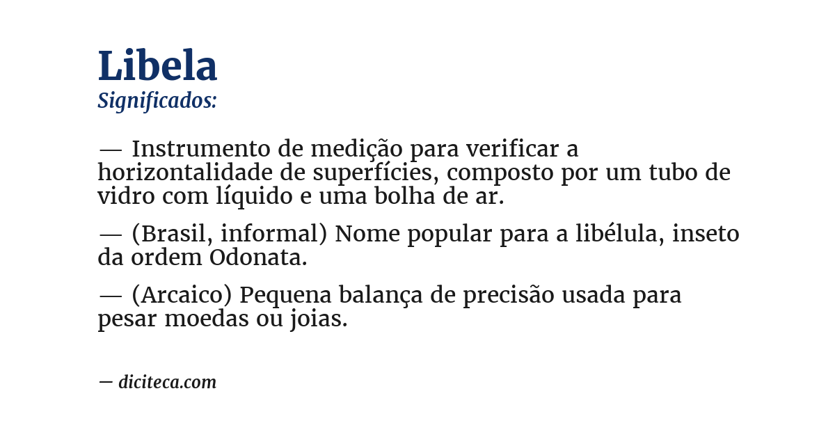 Significado de libela