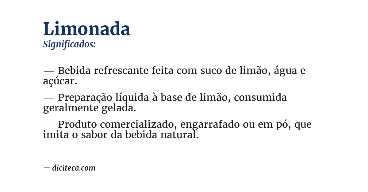 Significado de limonada