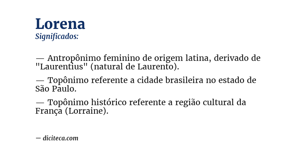 Significado de lorena