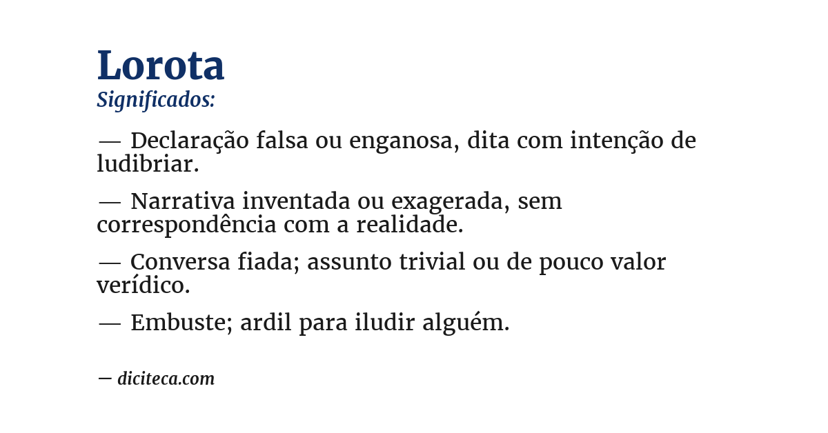 Significado de lorota