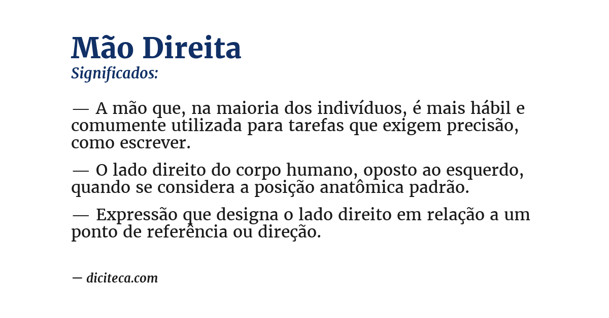 Significado de mão direita
