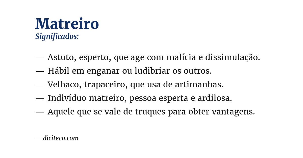 Significado de matreiro