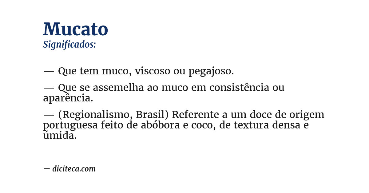 Significado de mucato