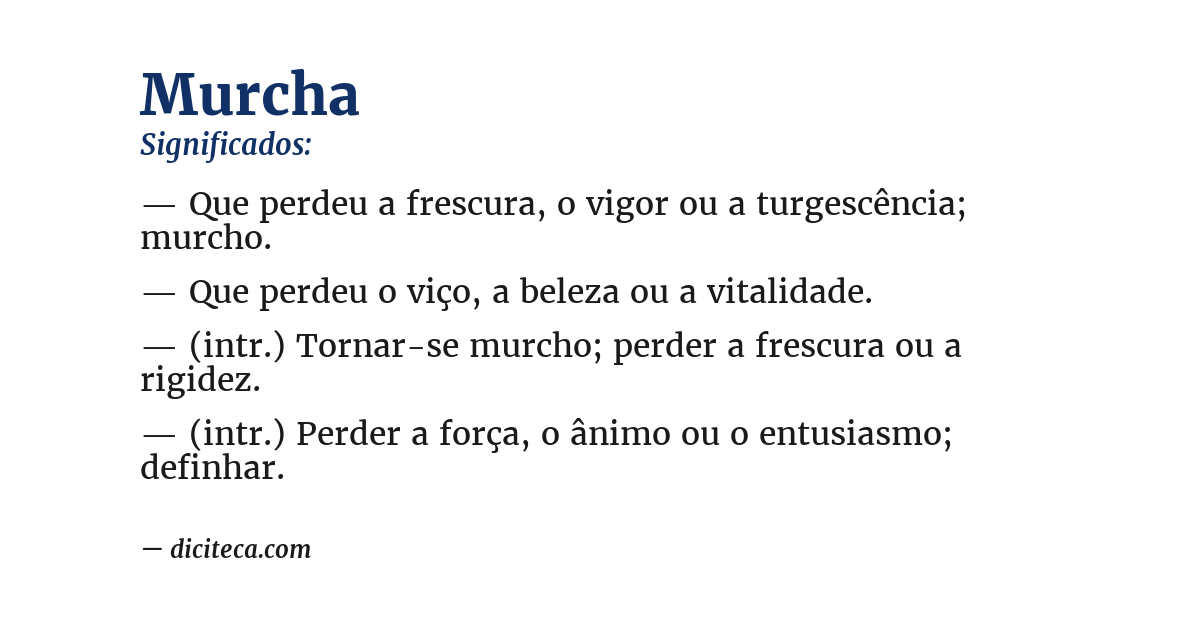 Significado de murcha