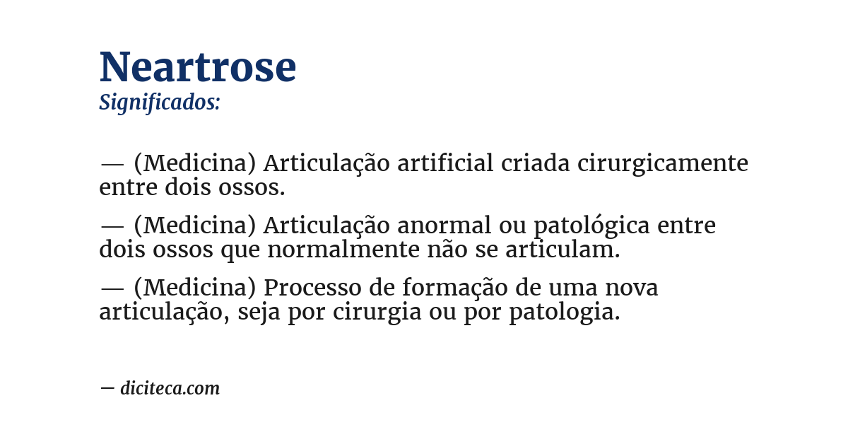 Significado de neartrose