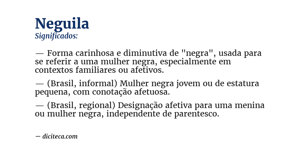 Significado de neguila